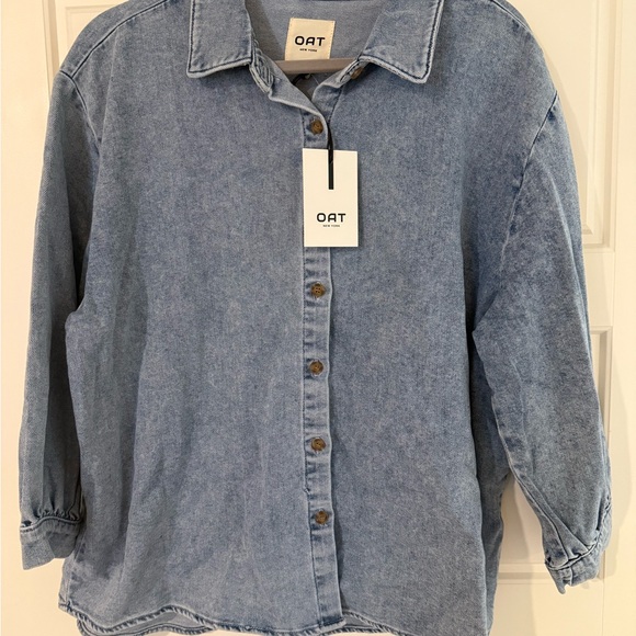 Oat New York Tops - Oat New York Blue Button Down Shirt